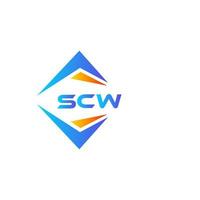 scw design de logotipo de tecnologia abstrata em fundo branco. scw conceito criativo do logotipo da carta inicial. vetor