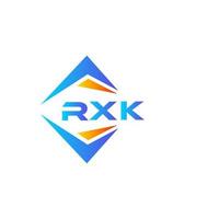 design de logotipo de tecnologia abstrata rxk em fundo branco. conceito criativo do logotipo da carta inicial rxk. vetor