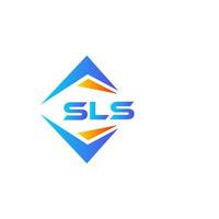 design de logotipo de tecnologia abstrata sls em fundo branco. sls conceito de logotipo de carta de iniciais criativas. vetor