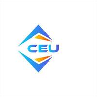 design de logotipo de tecnologia abstrata ceu em fundo branco. conceito de logotipo de carta de iniciais criativas ceu. vetor