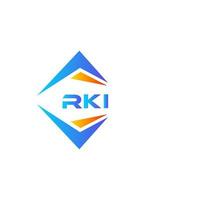 rki design de logotipo de tecnologia abstrata em fundo branco. rki conceito de logotipo de carta de iniciais criativas. vetor