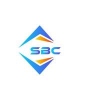 design de logotipo de tecnologia abstrata sbc em fundo branco. conceito de logotipo de carta de iniciais criativas sbc. vetor