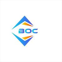 boc design de logotipo de tecnologia abstrata em fundo branco. conceito de logotipo de carta de iniciais criativas boc. vetor