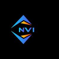 design de logotipo de tecnologia abstrata nvi em fundo preto. nvi conceito de logotipo de carta de iniciais criativas. vetor