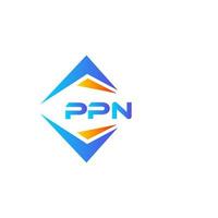 design de logotipo de tecnologia abstrata ppn em fundo branco. conceito de logotipo de carta de iniciais criativas ppn. vetor