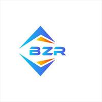 design de logotipo de tecnologia abstrata bzr em fundo branco. conceito de logotipo de carta de iniciais criativas bzr. vetor