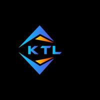 design de logotipo de tecnologia abstrata ktl em fundo preto. conceito de logotipo de carta de iniciais criativas ktl. vetor