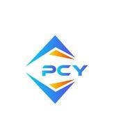 design de logotipo de tecnologia abstrata pcy em fundo branco. conceito de logotipo de carta de iniciais criativas pcy. vetor
