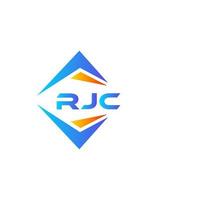 design de logotipo de tecnologia abstrata rjc em fundo branco. conceito de logotipo de carta de iniciais criativas rjc. vetor