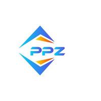 design de logotipo de tecnologia abstrata ppz em fundo branco. conceito de logotipo de carta de iniciais criativas ppz. vetor