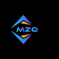 design de logotipo de tecnologia abstrata mzq em fundo preto. conceito de logotipo de letra de iniciais criativas mzq. vetor