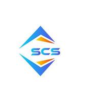 scs design de logotipo de tecnologia abstrata em fundo branco. scs conceito de logotipo de carta de iniciais criativas. vetor