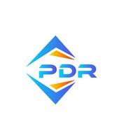 pdr design de logotipo de tecnologia abstrata em fundo branco. pdr conceito criativo do logotipo da carta inicial. vetor