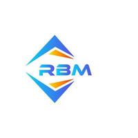 design de logotipo de tecnologia abstrata rbm em fundo branco. conceito de logotipo de carta de iniciais criativas rbm. vetor