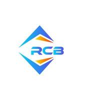 design de logotipo de tecnologia abstrata rcb em fundo branco. conceito de logotipo de carta de iniciais criativas rcb. vetor