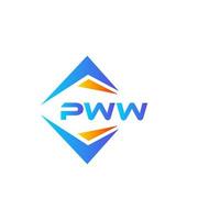 pww design de logotipo de tecnologia abstrata em fundo branco. pww conceito criativo do logotipo da carta inicial. vetor