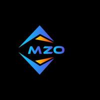 design de logotipo de tecnologia abstrata mzo em fundo preto. conceito de logotipo de letra de iniciais criativas mzo. vetor