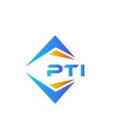 pti design de logotipo de tecnologia abstrata em fundo branco. conceito de logotipo de carta de iniciais criativas pti. vetor