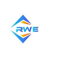 rwe design de logotipo de tecnologia abstrata em fundo branco. conceito criativo do logotipo da carta inicial rwe. vetor