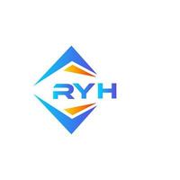 ryh design de logotipo de tecnologia abstrata em fundo branco. ryh conceito criativo do logotipo da carta inicial. vetor