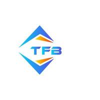 design de logotipo de tecnologia abstrata tfb em fundo branco. conceito de logotipo de carta de iniciais criativas tfb. vetor