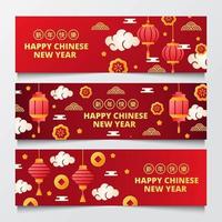 banner feliz ano novo chinês vetor