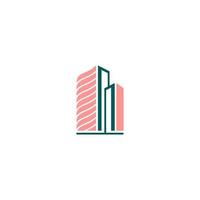 design de logotipo de prédio de escritórios, logotipo imobiliário vetor