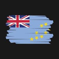 vetor de pincel de bandeira tuvalu