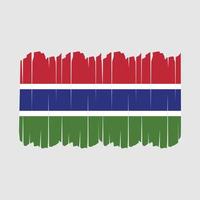 pinceladas de bandeira da gâmbia vetor