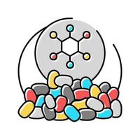 ilustração em vetor ícone de cor da indústria química de polímeros