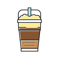 ilustração vetorial de ícone de cor de café latte macchiato vetor