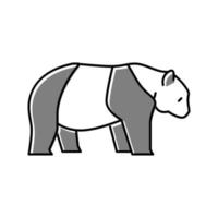 animal panda na ilustração vetorial de ícone de cor do zoológico vetor
