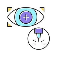 ilustração em vetor ícone de cor de tratamento a laser de visão ocular