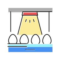 ilustração em vetor ícone de cor transportadora de fábrica de ovos