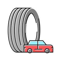 ilustração vetorial de ícone de cor de pneus de passageiro vetor