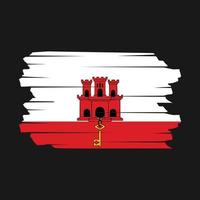 vetor de escova de bandeira de gibraltar