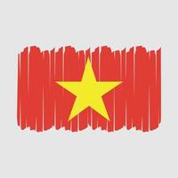 pinceladas de bandeira do vietnã vetor