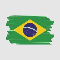 vetor de escova de bandeira do brasil