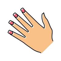 ilustração vetorial de ícone de cor elegante de manicure vetor