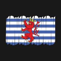 pinceladas de bandeira de luxemburgo vetor