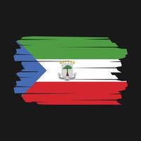 vetor de escova de bandeira da guiné equatorial