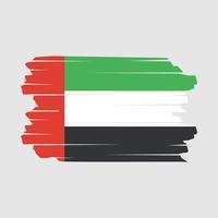 vetor de pincel de bandeira dos Emirados Árabes Unidos