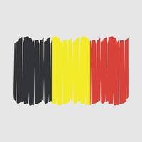 pinceladas de bandeira da bélgica vetor