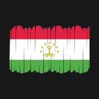 pinceladas de bandeira do tajiquistão vetor