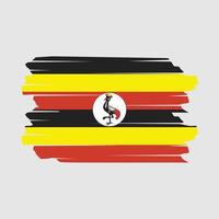 vetor de escova de bandeira de uganda
