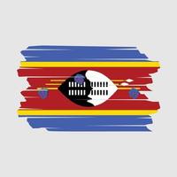 vetor de pincel de bandeira da suazilândia