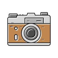 ilustração em vetor ícone de cor de gadget retrô de câmera fotográfica