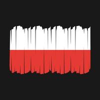pinceladas de bandeira da polônia vetor