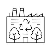 ilustração em vetor ícone de linha de reciclagem ambiental