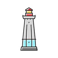 ilustração em vetor ícone de cor de construção de emergência de farol